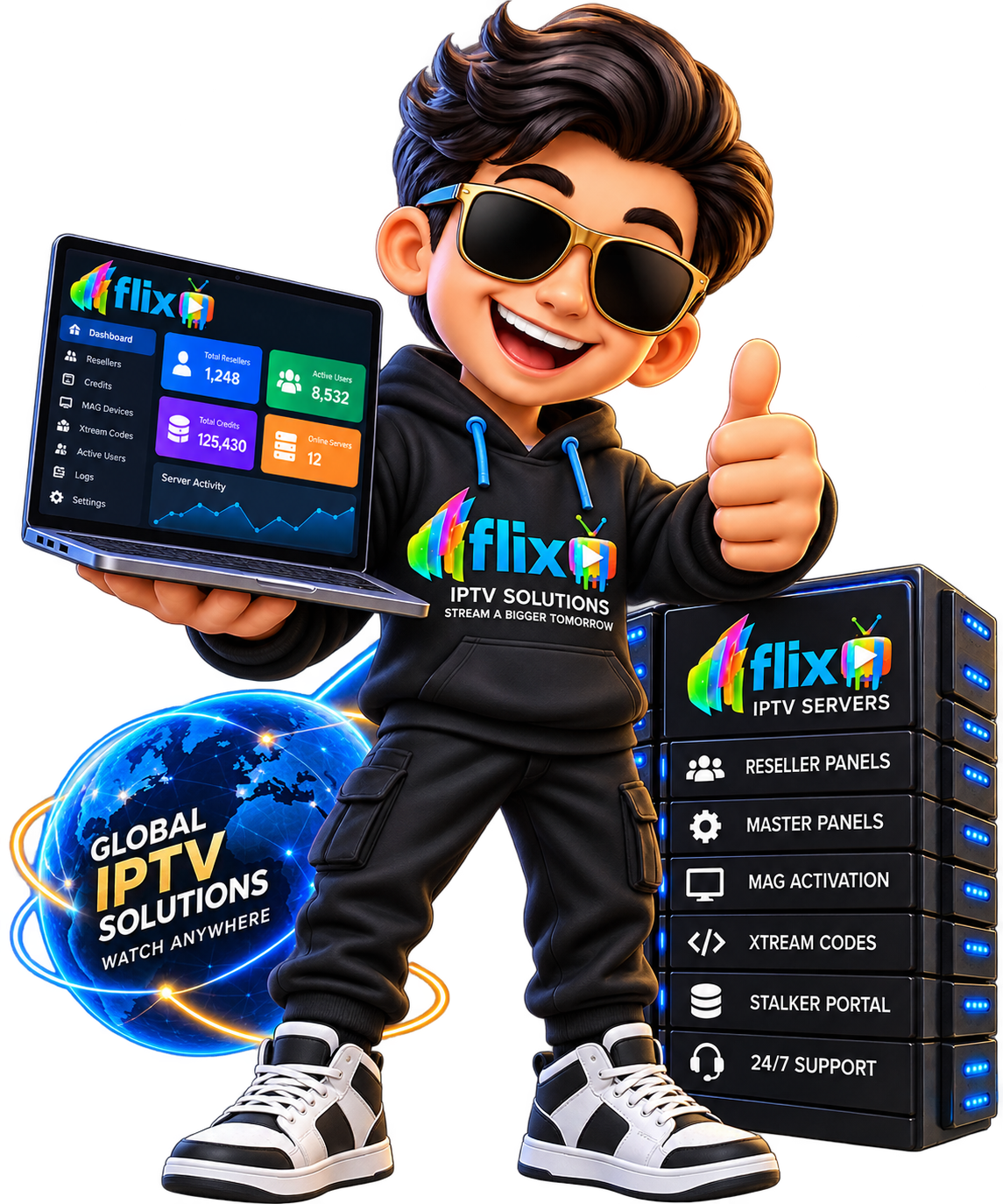FLIXTV IPTV reseller mascot